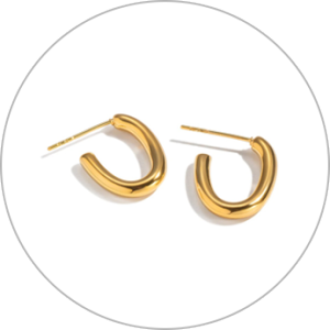 Boucles d'oreilles en acier inoxydable