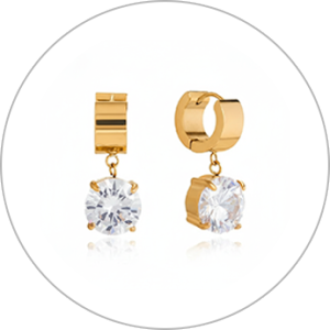 Boucles d'oreilles avec pierre
