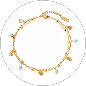 Bracelets de cheville en acier inoxydable