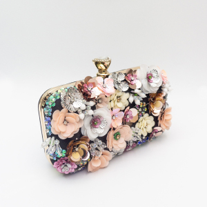 Pochettes De Soirée Pour Femmes En Tissu Fleuri h5 Image3