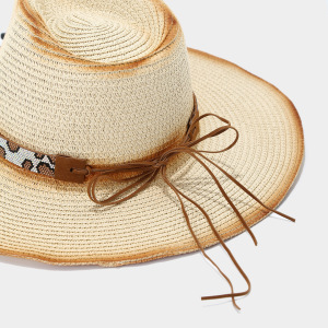 Chapeaux De Paille En Cristal À Motif Léopard Pour Femmes h5 Image5