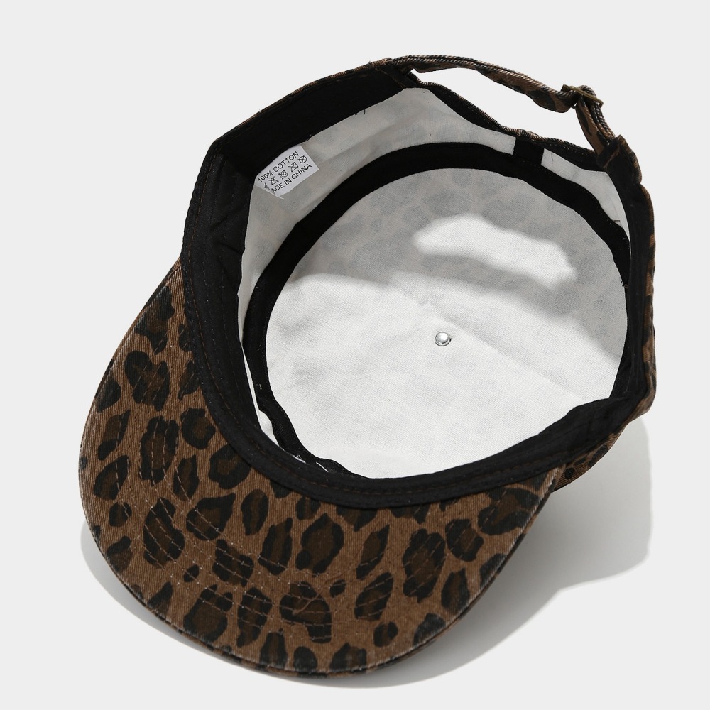 Casquette De Baseball Femme En Tissu Imprimé Léopard Décontracté Image4