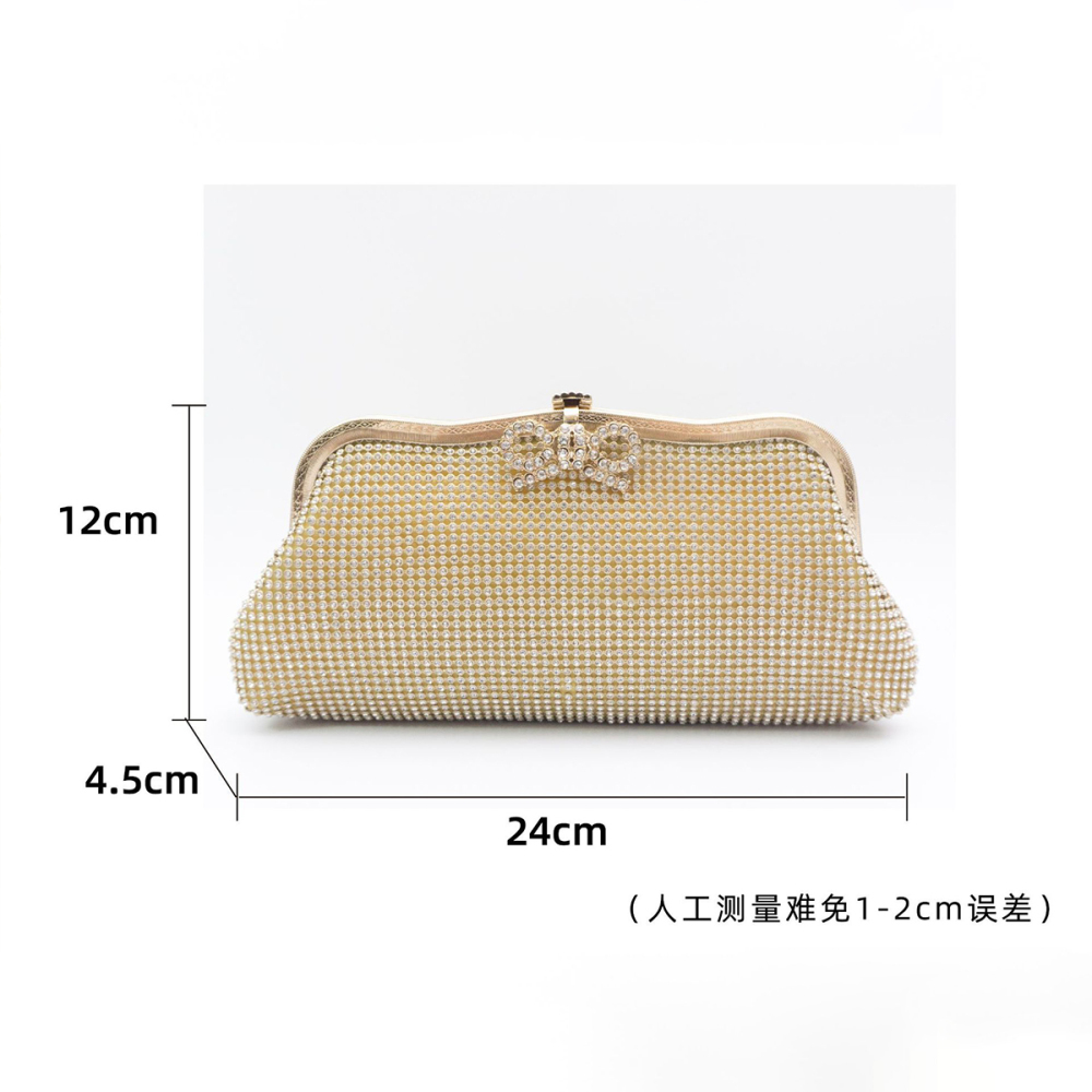 Pochettes De Soirée Pour Femmes Avec Nœud Papillon Et Strass Image5