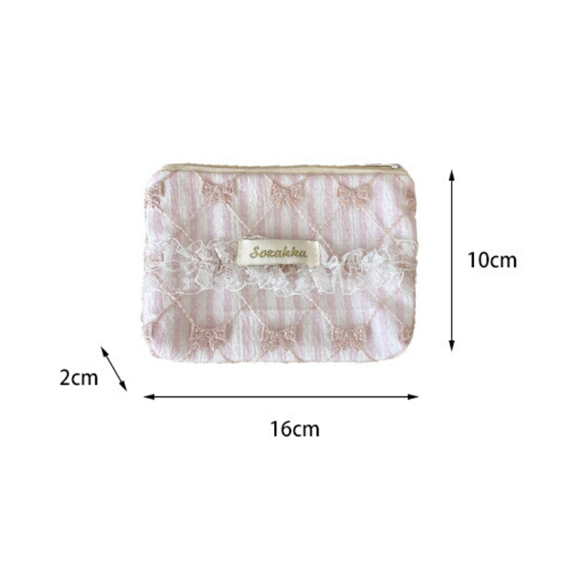 Trousse De Maquillage Pour Femme Avec Nœud Papillon Fleuri, Collection Romantique Image7