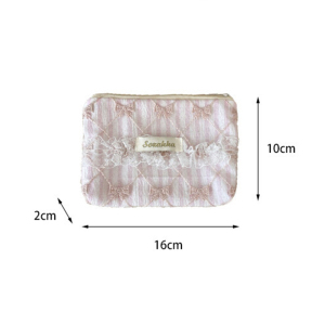 Trousse De Maquillage Pour Femme Avec Nœud Papillon Fleuri, Collection Romantique h5 Image7