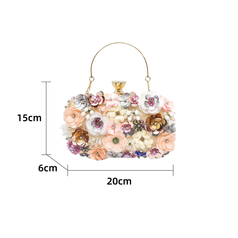 Pochettes De Soirée Pour Femmes En Tissu Fleuri h5Image5