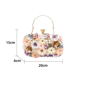 Pochettes De Soirée Pour Femmes En Tissu Fleuri h5 Image5