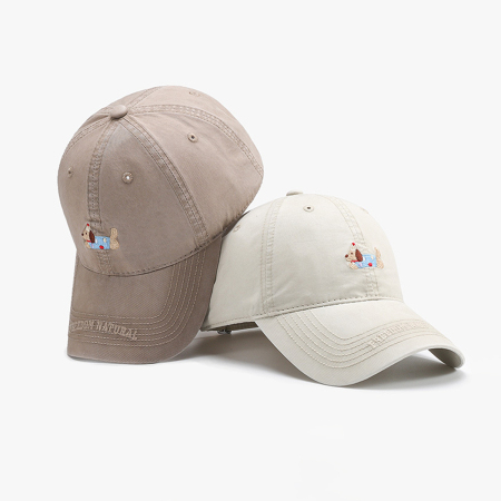 Casquette de baseball pour femme avec broderie chien mignon