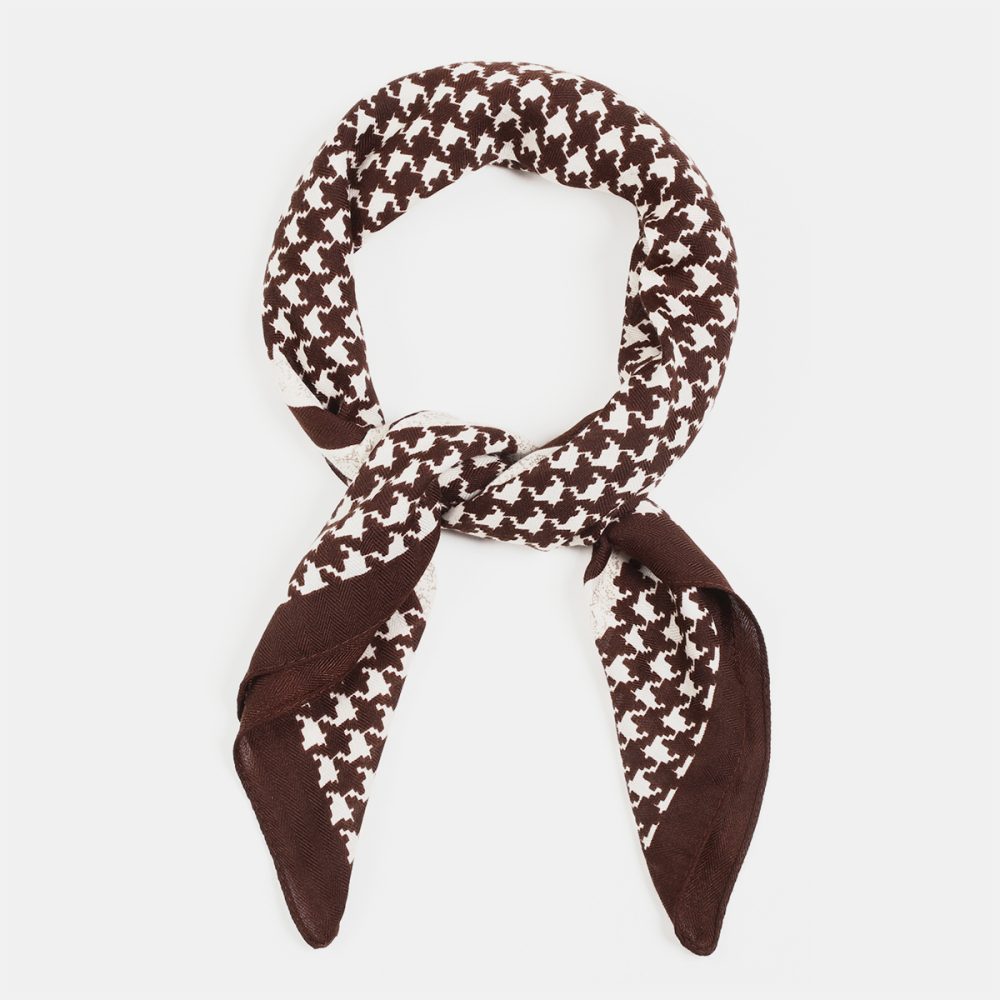 Bandana Classique En Polyester À Motif Pied-De-Poule (1 Pièce) Image2