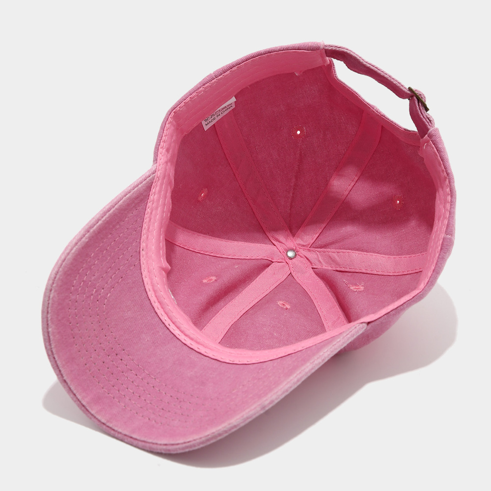 Casquette De Baseball Femme En Tissu Brodé De Lettres Simples Image5