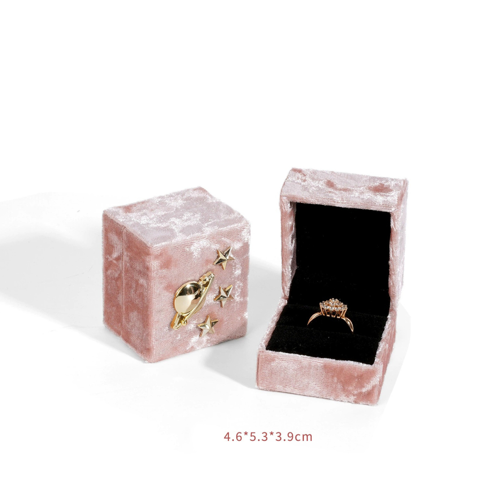 Boîte À Bijoux En Velours Étoilé 
