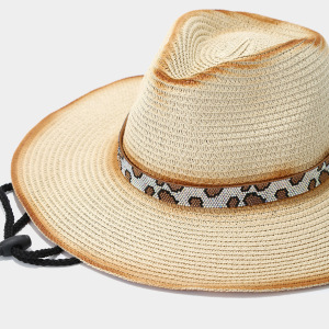 Chapeaux De Paille En Cristal À Motif Léopard Pour Femmes h5 Image4