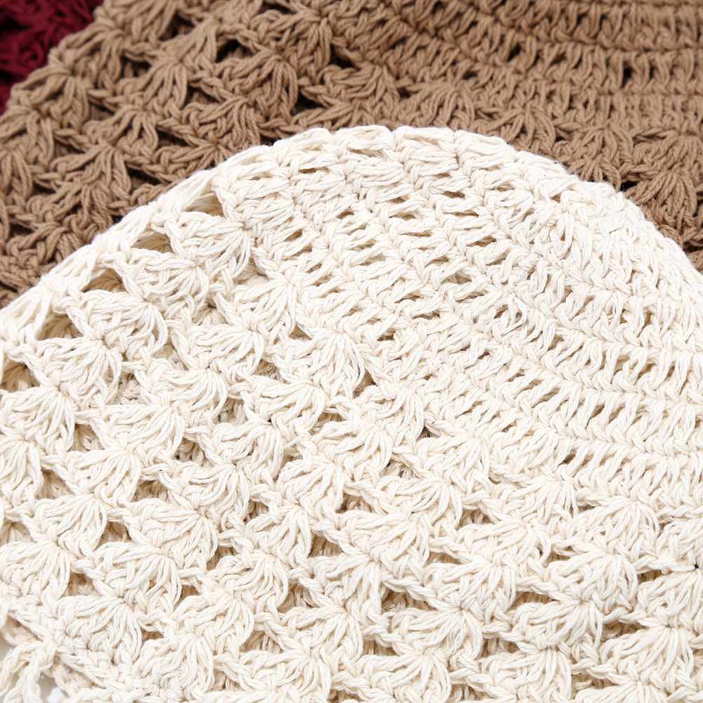 Bonnet Romantique Ajouré En Laine Pour Femme Image4