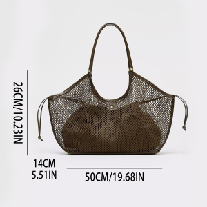 Sac Fourre-Tout Femme En Nylon Uni Style Vacances h5 Image5