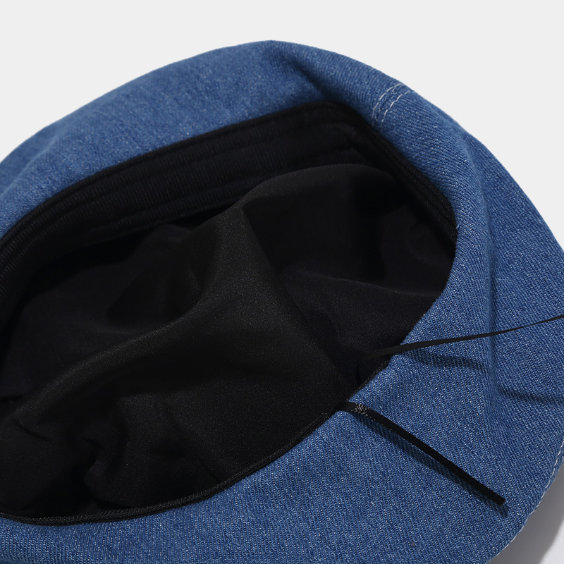 Bérets Pour Femmes En Denim Uni Et Simple Image6