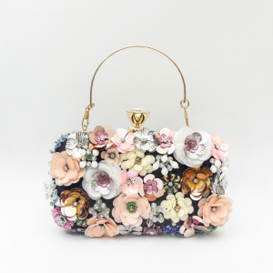 Pochettes De Soirée Pour Femmes En Tissu Fleuri h5