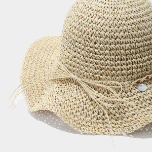 Chapeaux De Paille Unis Pour Femmes, Parfaits Pour Les Vacances h5 Image5