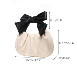 Sac À Main Femme En Pu Avec Nœud Papillon Et Oreiller h5 Image2