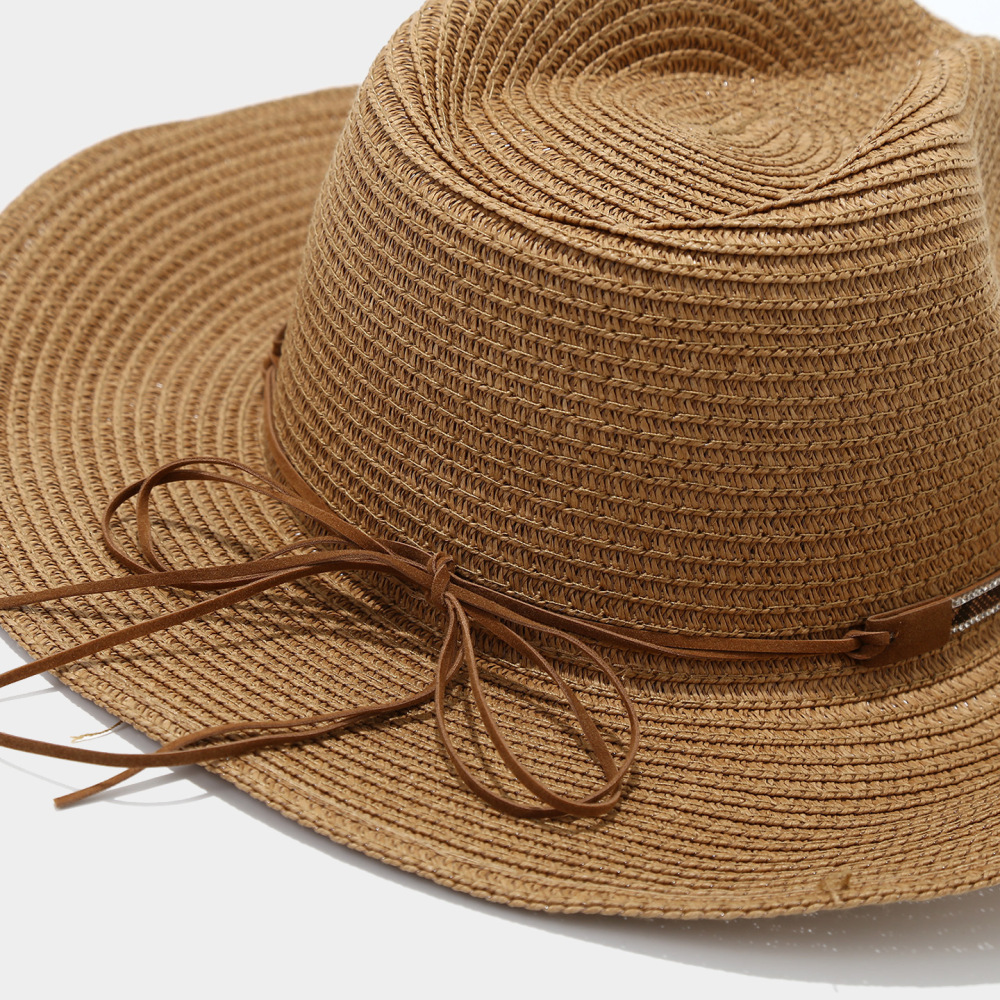 Chapeaux De Paille Pour Femmes À Motif Serpentin Et Cristaux, Parfaits Pour Les Vacances Image5