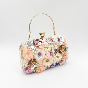 Pochettes De Soirée Pour Femmes En Tissu Fleuri h5 Image2