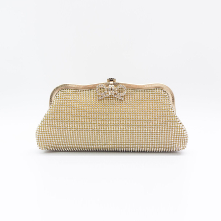 Pochettes de soirée pour femmes avec nœud papillon et strass