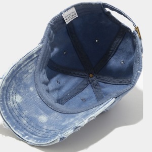 Casquette De Baseball Décontractée En Denim Dégradé De La Série Simple h5 Image5