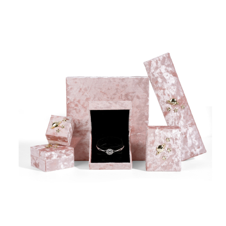 Boîte à bijoux en velours étoilé