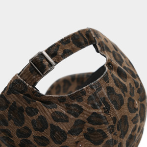 Casquette De Baseball Femme Décontractée En Tissu Imprimé Léopard Brodé Soleil h5 Image6