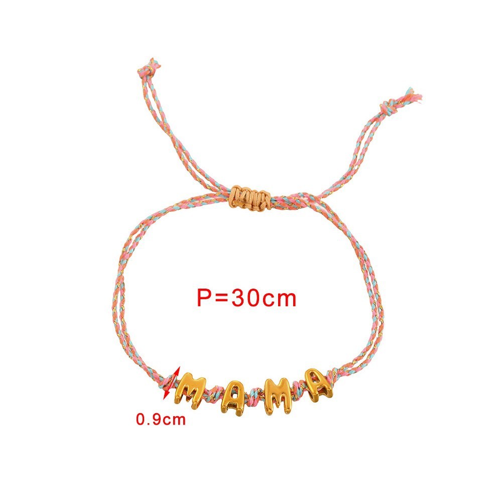 Bracelets Tressés Double Couche En Acier Inoxydable Étanches Avec Lettres Tissées Image3