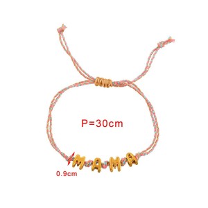 Bracelets Tressés Double Couche En Acier Inoxydable Étanches Avec Lettres Tissées h5 Image3