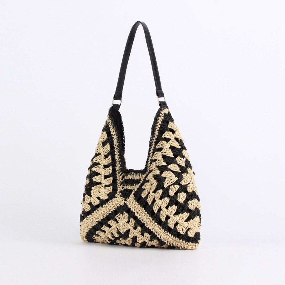 Sac Fourre-Tout En Papier Tissé Style Vacances Pour Femmes h5Image2