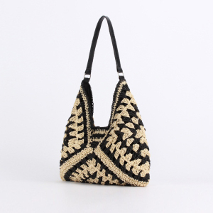 Sac Fourre-Tout En Papier Tissé Style Vacances Pour Femmes h5 Image2