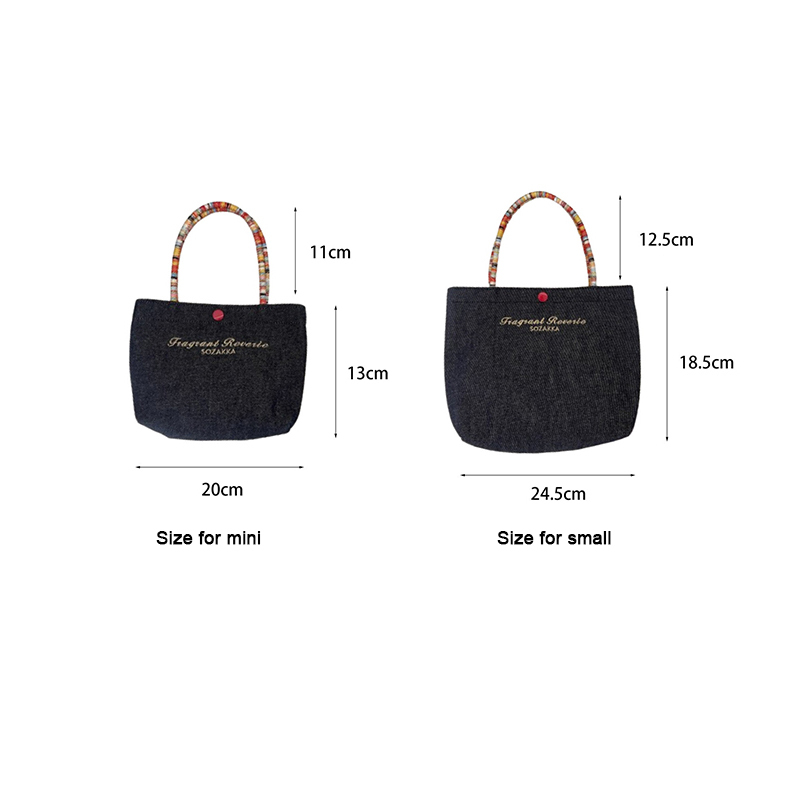 Sacs Fourre-Tout En Denim Brodés De Lettres Image8