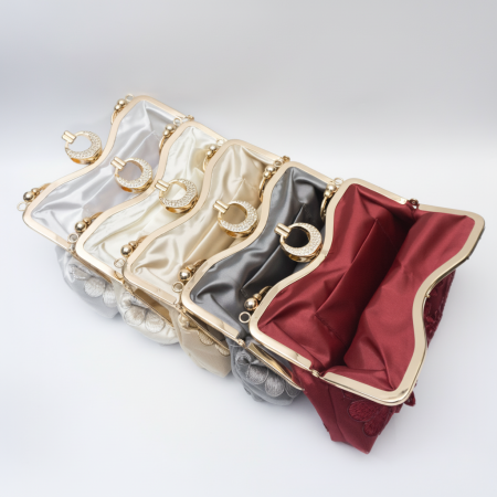 Pochettes de soirée pour femmes en tissu fleuri 2