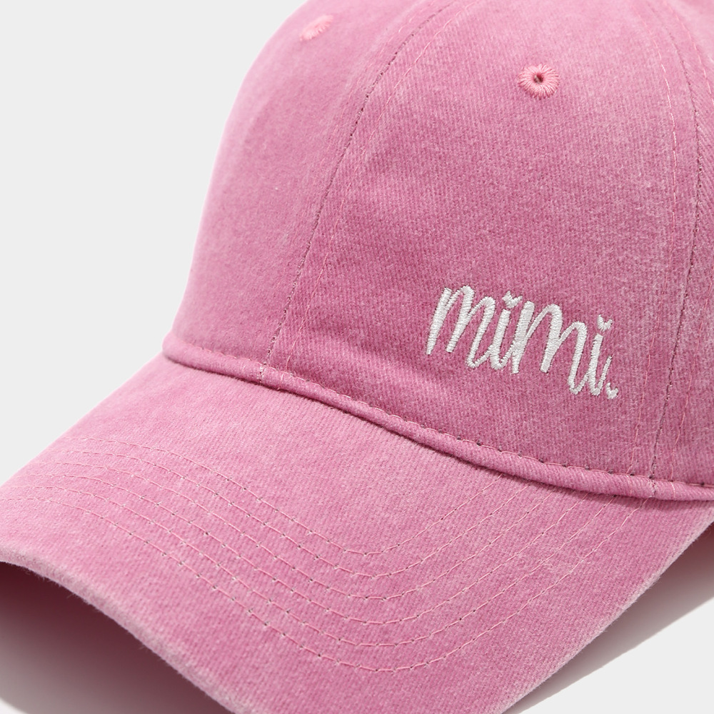 Casquette De Baseball Femme En Tissu Brodé De Lettres Simples Image4