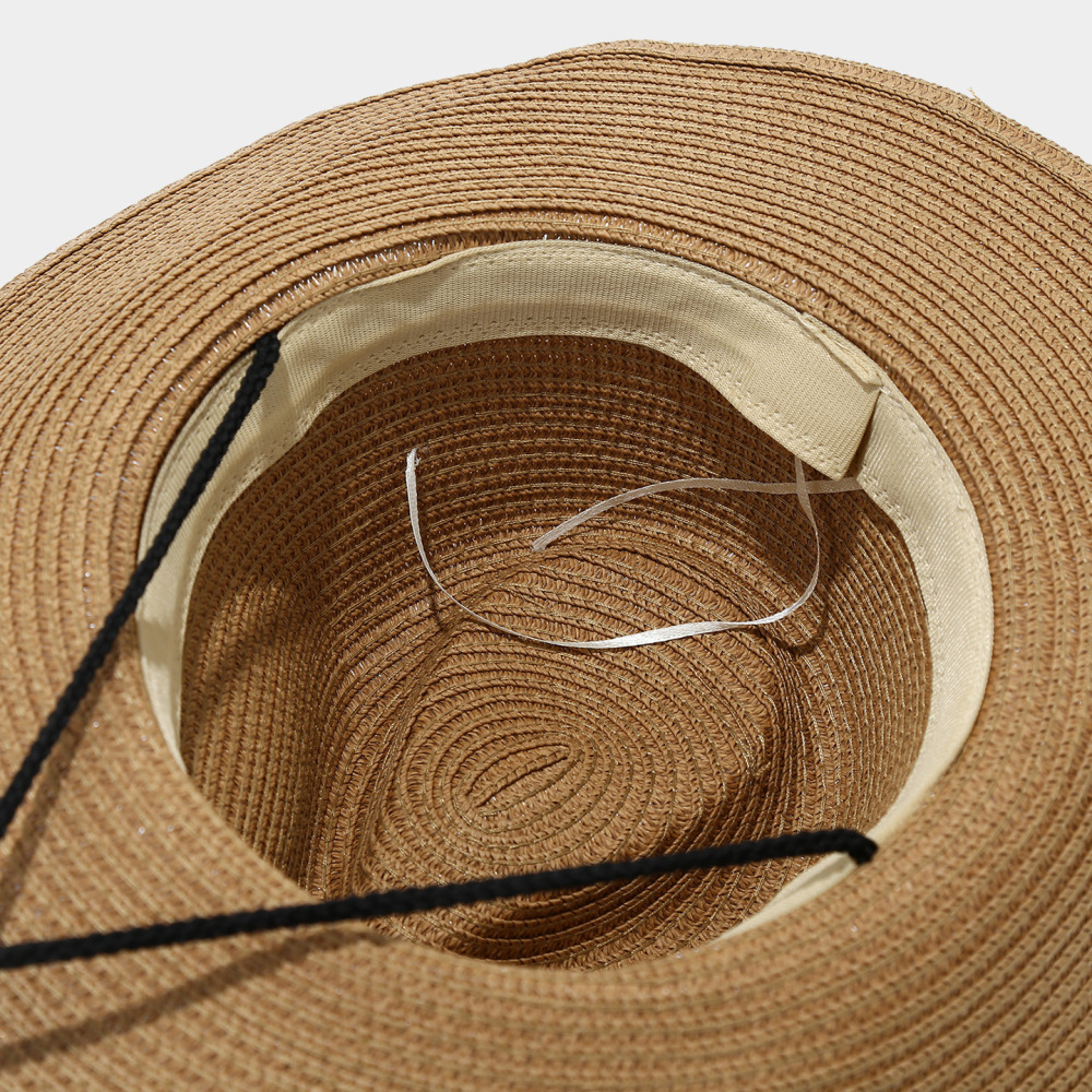 Chapeaux De Paille Unis Style Bohème Pour Femmes h5Image6