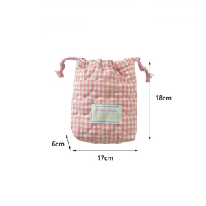 Sac De Rangement Souple Matelassé À Carreaux Romantiques À Motif Cœurs Pour Appareil Photo h5 Image6