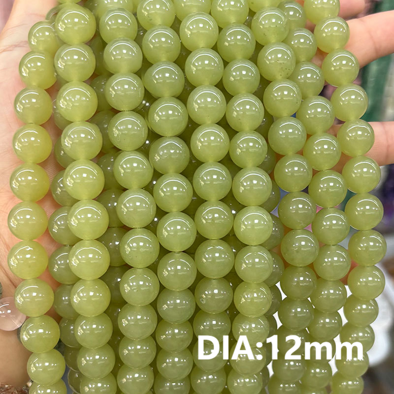 1 Chaîne De Perles De Bijoux En Pierres Naturelles Annulaires Vertes Transparentes