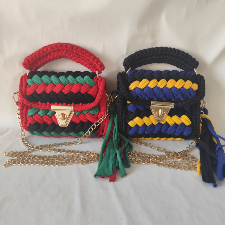 Sacs à main pour femmes en corde tressée multicolore style vacances 2
