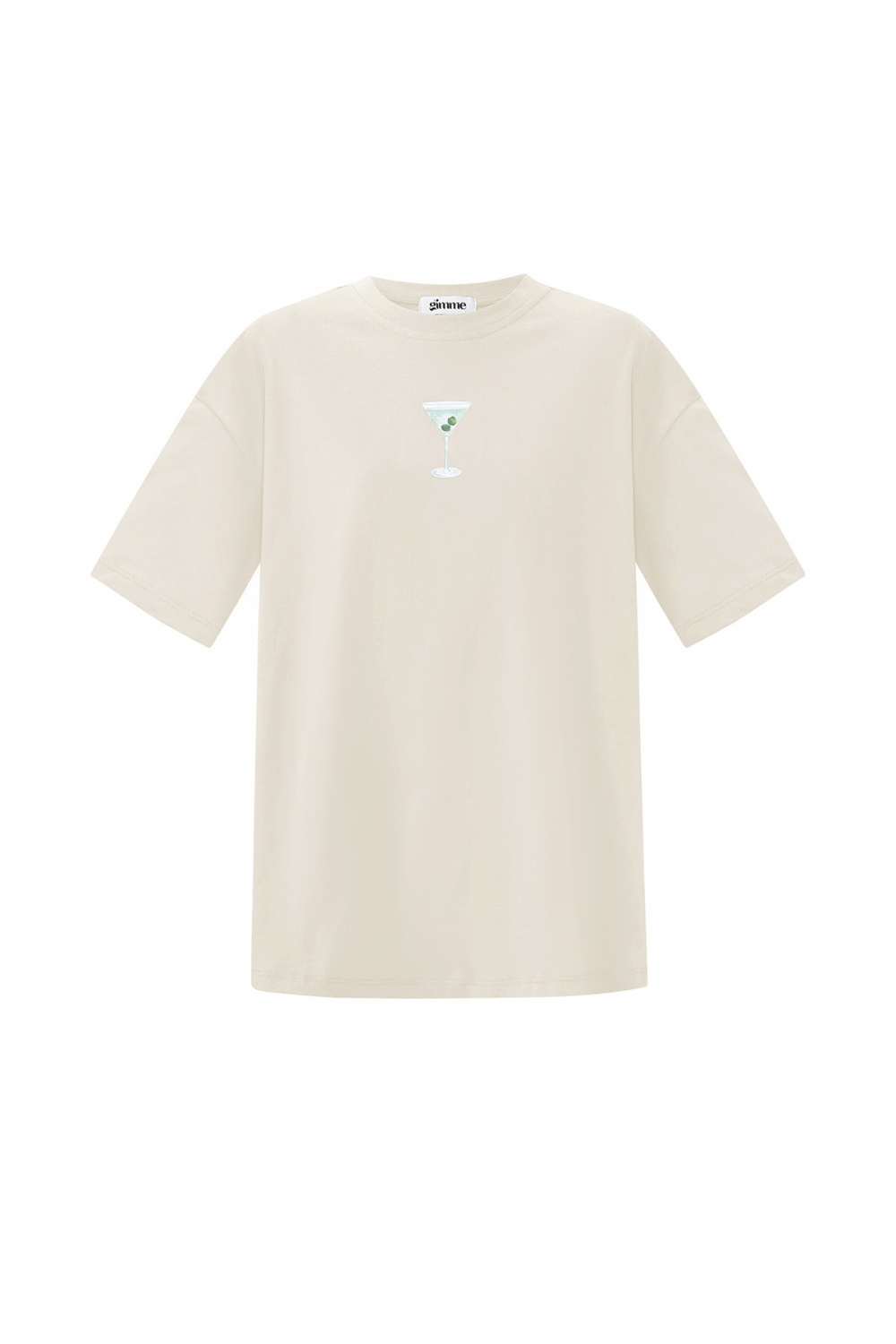 Coton Tricoté T-Shirt Femme Casual Lettres 