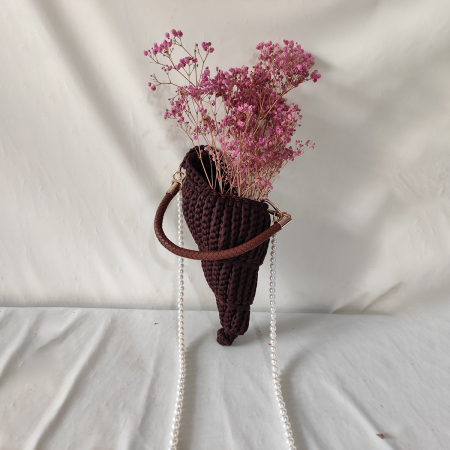 Sacs à main pour femmes en fil coquillage tissé uni style vacances