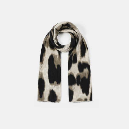 Écharpe d'hiver femme à imprimé léopard rétro (1 pièce)