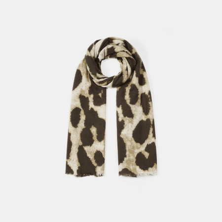 Écharpe D'Hiver Femme À Imprimé Léopard Rétro (1 Pièce)