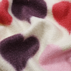 Écharpe D'Hiver Pour Femme En Polyester, Motif Cœur, Collection Romantique (1 Pièce) h5 Image3