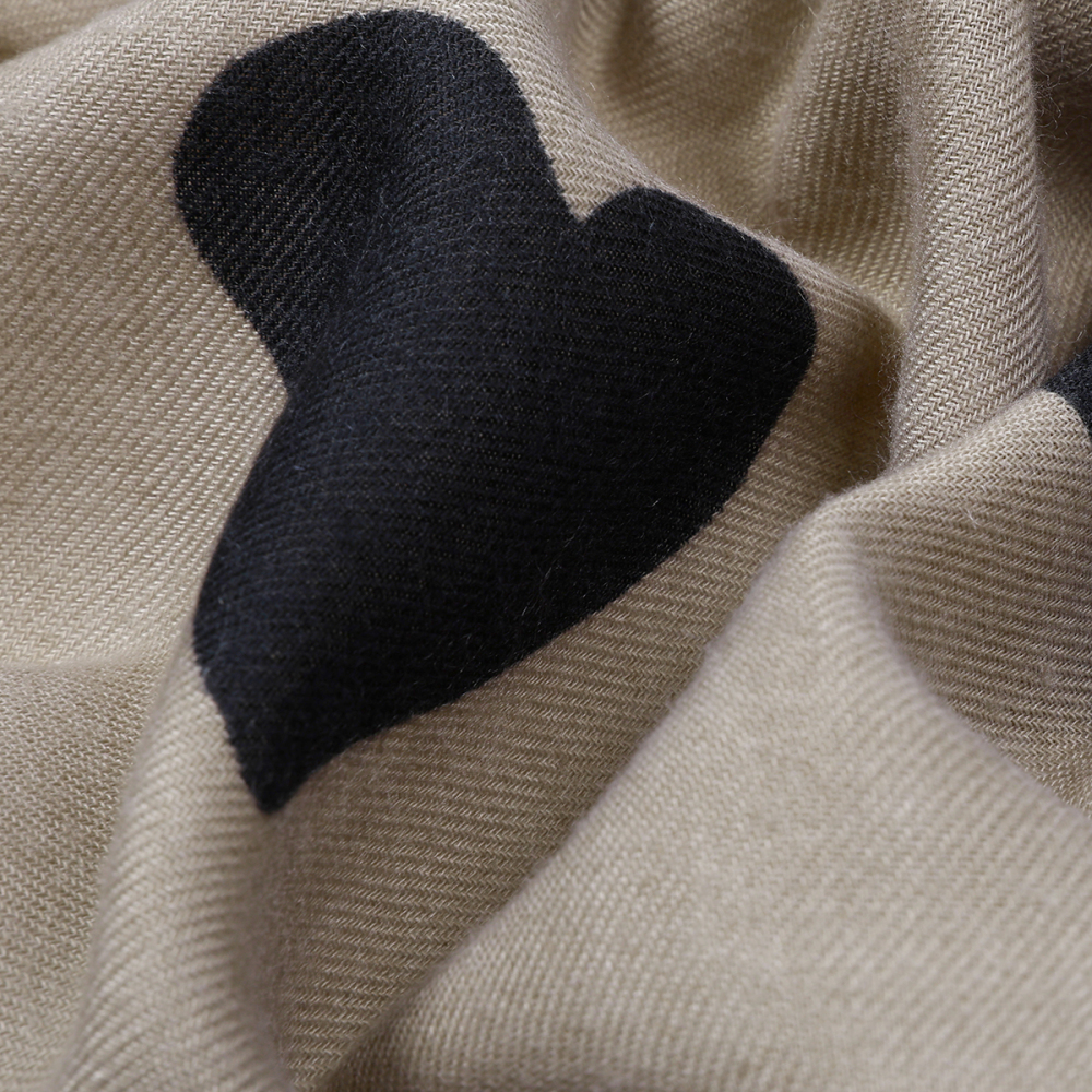Écharpe D'Hiver Simple En Polyester Avec Motif Cœur (1 Pièce) h5Image3