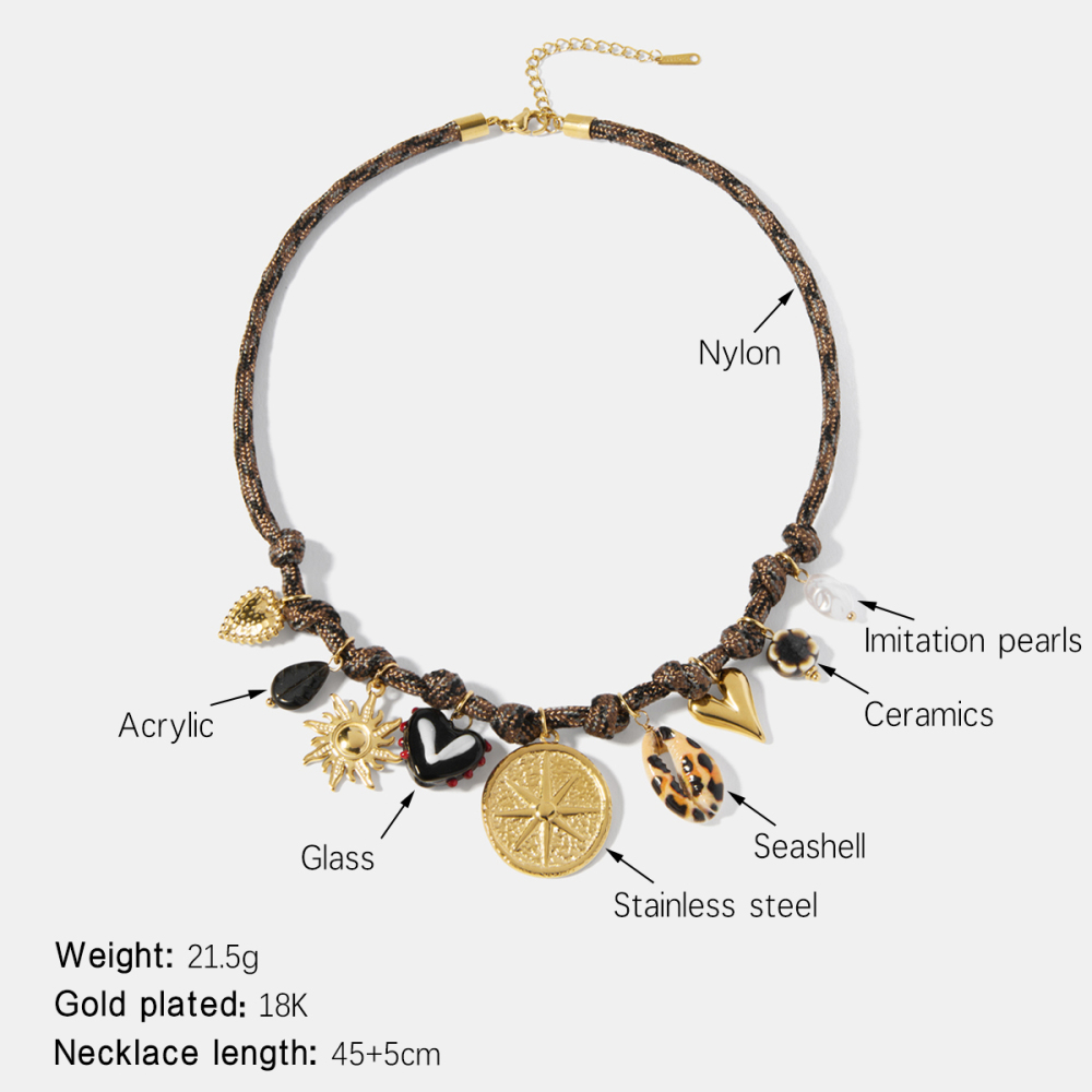 Collier Pendentif Cœur En Acier Inoxydable Étanche