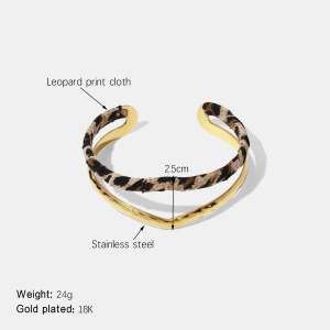Bracelet Manchette Étanche En Acier Inoxydable De Forme Irrégulière h5 