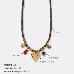 Collier Pendentif Cœur En Acier Inoxydable Étanche h5 