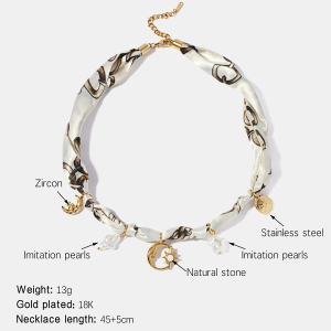 Collier Pendentif Lune En Acier Inoxydable Étanche Couleur Or h5 