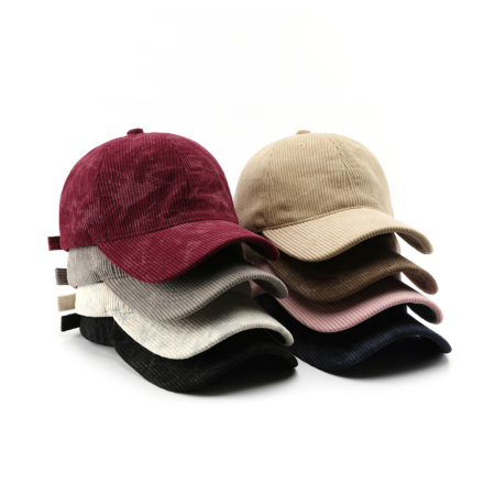 Casquette de baseball décontractée en velours côtelé dégradé de couleurs, 1 pièce